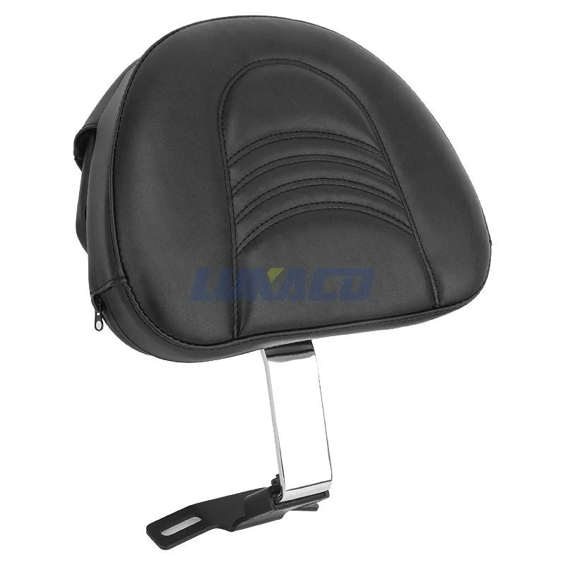 Motorcycle Adjustable Driver Rider Backrest Plug In Sissy Bar Seat Cushion Moto Pad For Harley Fatboy Heritage Softail 2007-2017