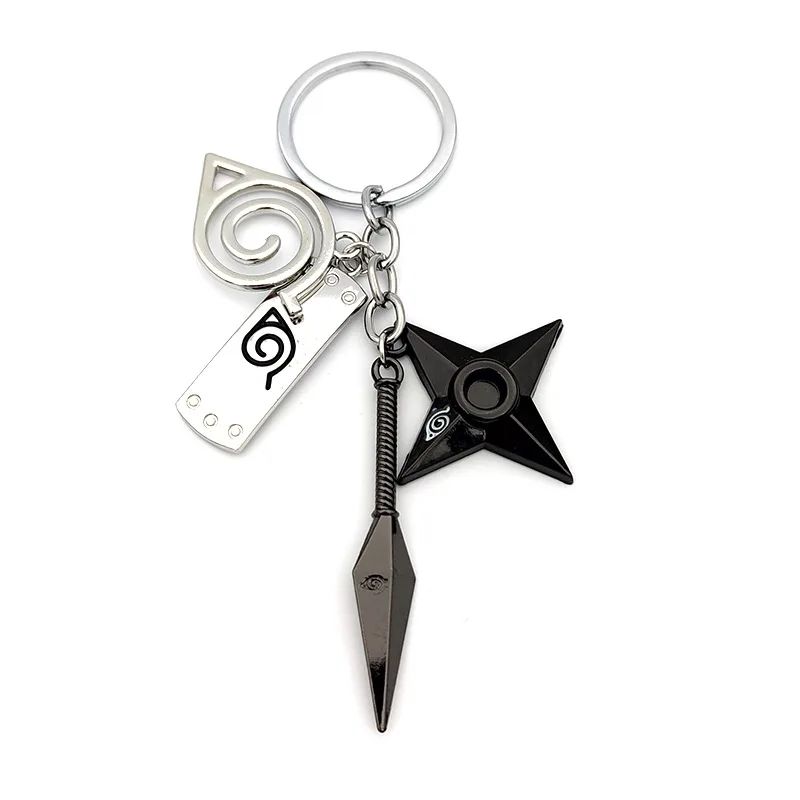 Anime Naruto Chaveiro Brinquedo Kunai Shuriken Konoha Ninja Carro Mochila Xiao Organização Nuvem Vermelha Chaveiro Acessórios Presente