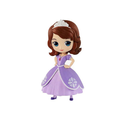 Bandai Original Disney Anime Figure Vilão Sentado Boneca Versão Q Brinquedos Infantis Decoração de Casa Modelo de Aniversário de Menina Presente de Brinquedo Fofo