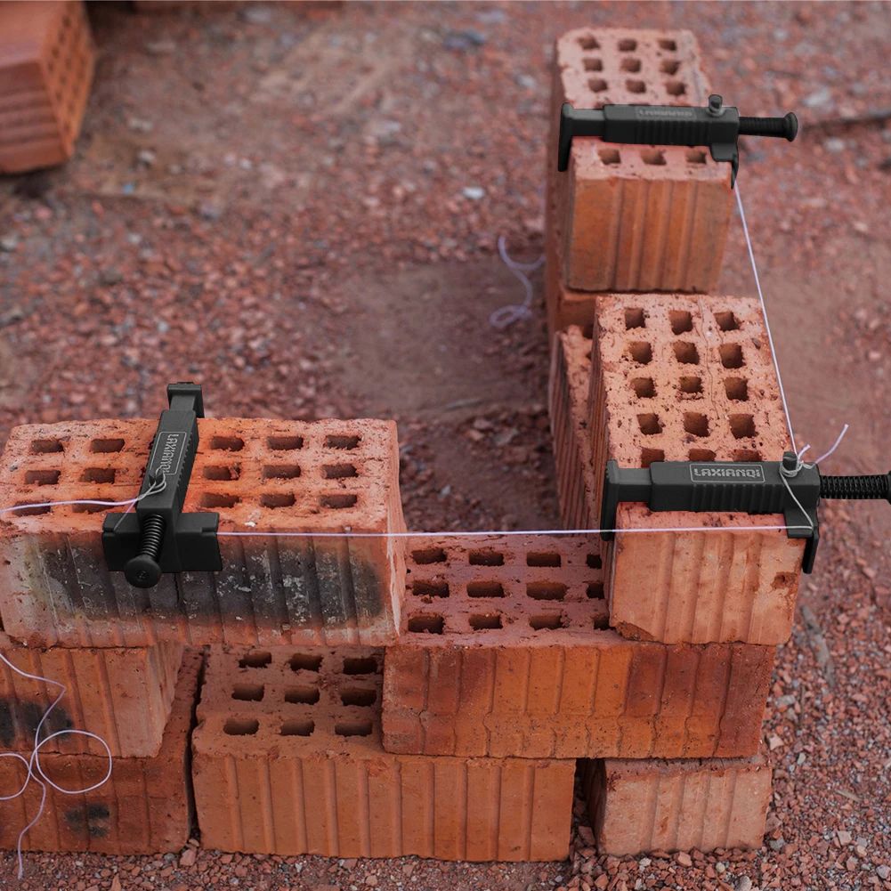 2-6 peças Nivelador de Tijolo de Arame para Alvenaria, Puxador de Linha de Nivelamento de Tijolo para Construção, Ferramentas de Medição para Fixação de Alvenaria