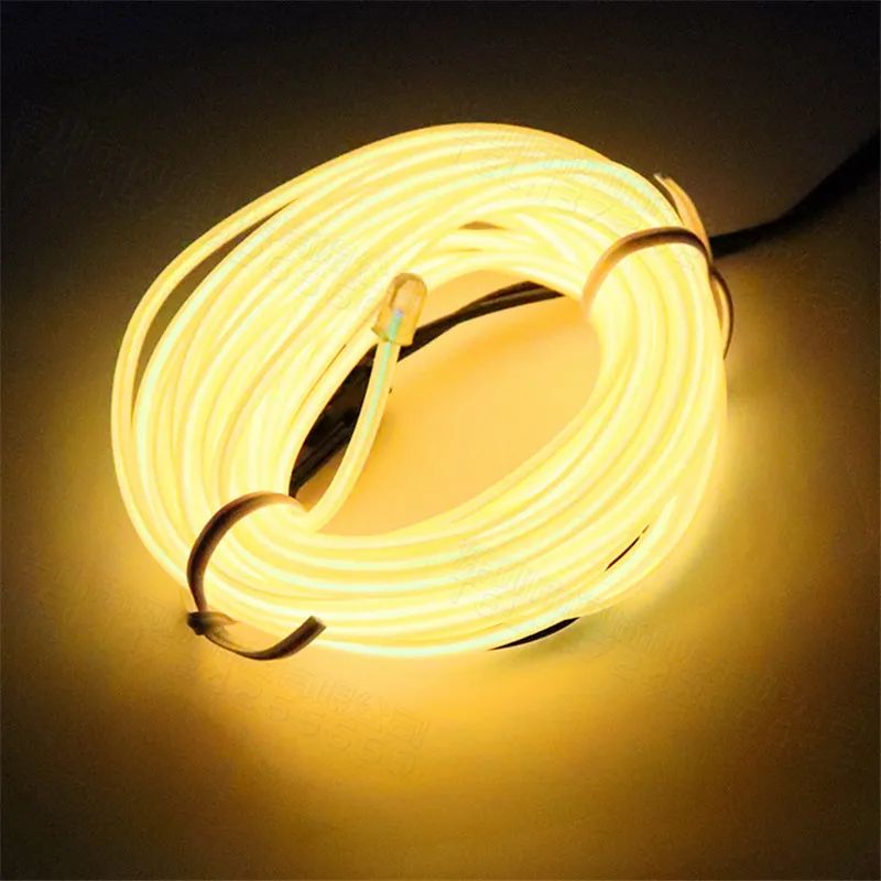 1M/3M/5M Flexible Neon Light Ball Dress Decoration Light EL Luminous Cable Party DIY Atmosphere Light Waterproof LED Strip