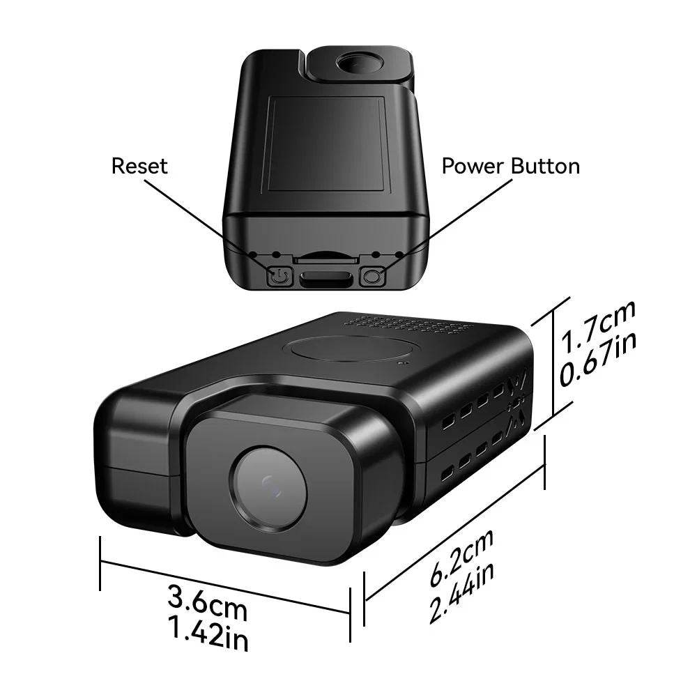 Mini WiFi Security Camera 1080P Wide Angle Night Vision Motion Detection Rechargeable Battery Easy to Mount & App-Controlled