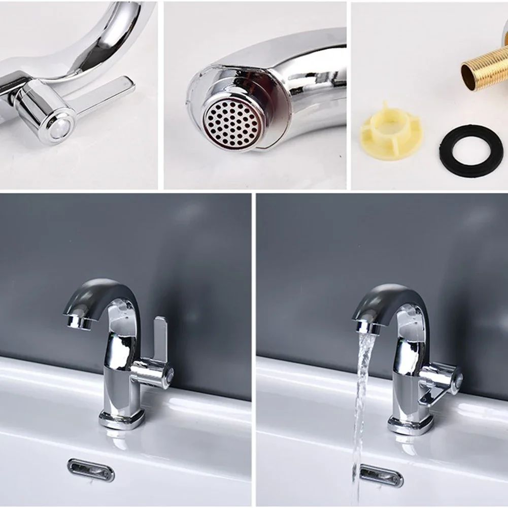 Torneira para Pia de Banheiro com Filtro de Água ABS Misturador Monocomando Furo Único Apenas Água Fria para Banheiro e Cozinha Montagem em Mesa