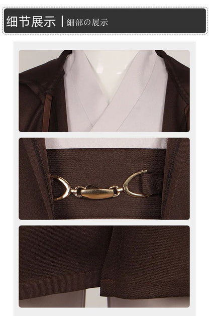 Obi Wan Kenobi Jedi Warrior Cosplay Costume Adult Kids Unisex Cloak Friar Uniform Robe Full Set Halloween Carnival Outfits