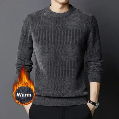 Brand Clothing High Quality Fashion Sweaters Male Slim Fit Casual Knitted Pullover Man Casual Round Neck Sweaters Black Grey
