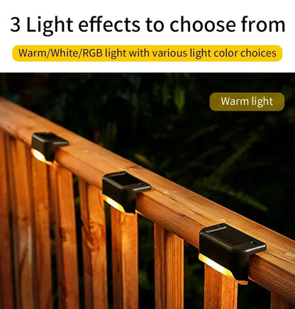 1-8Pack Solar Deck Lights Outdoor Waterproof Solar LED Lights Garden Decor Sunlight for Stairs Railing Yard Pathway Lighting