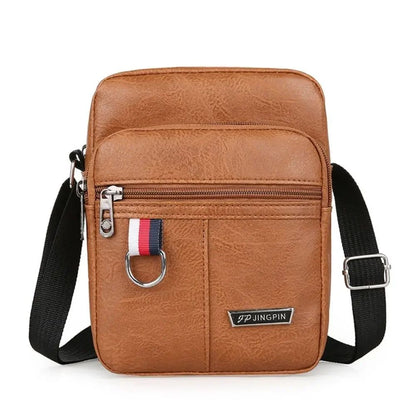 Crossbody Bag Men's High Quality PU Leather Shoulder Bag Large Capacity Chest Bag Fashion Casual Solid Color Crossbody Bag