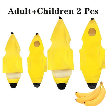 Child/Adult Banana Cosplay Halloween Christmas  Costumes Performance Costume Fruit Banana Costume Performance  Costume