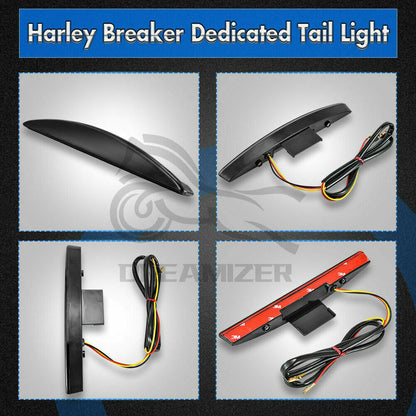 1PCS For Harley Davidson Breakout EFI FXSB CVO 2013-2017 Motorcycle Rear Fender Tip Brake LED Tail Light Smoke Red Accessories