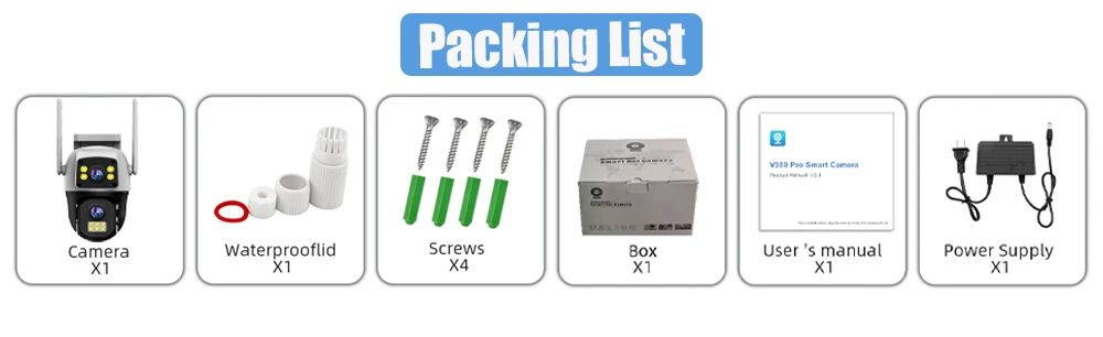 8MP 4K WiFi Camera Dual Lens Dual Screen Wireless Outdoor Surveillance Human Detect Security Protection Two Way Audio PTZ IP Cam