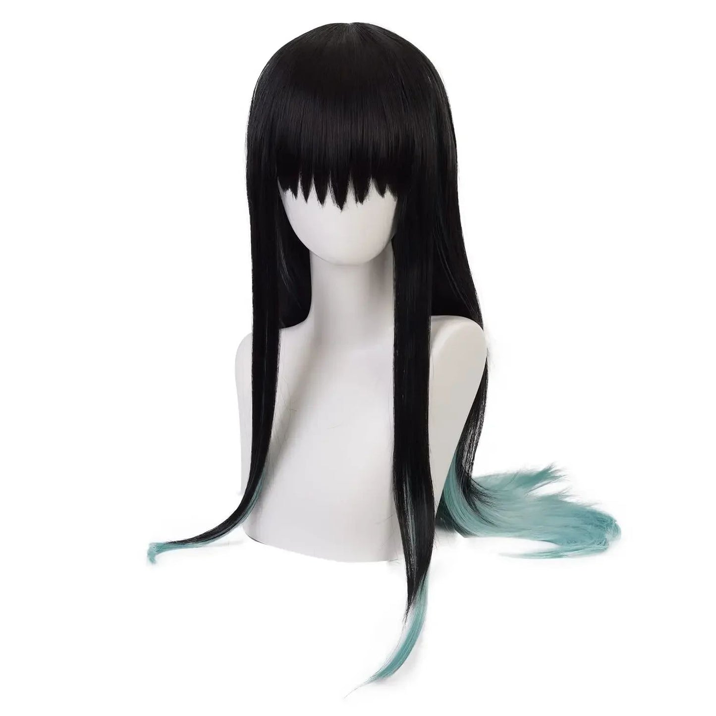 Demon Slayer Kanroji Mitsuri Cosplay Wig Green Mix Pink Long Anime Costume Wigs Kanroji Mitsuri Wigs with  Synthetic Wig