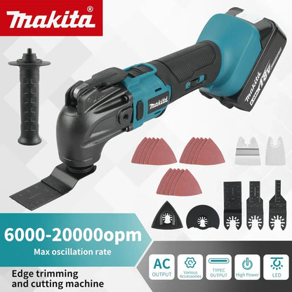 Cortador de acabamento Makita 18V: 6 configurações de marcha, bateria Li-Ion 18/20V, 340-326mm de comprimento, multiuso para serrar, cortar, escavar