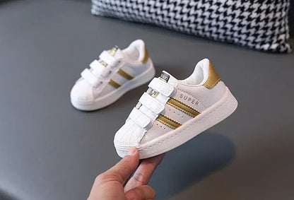 Toddler Baby Kids Fashion Design Walking Shoes Sneakers White Non-slip Casual Shoes Boys Girls Breathable Outdoor Sport Shoes