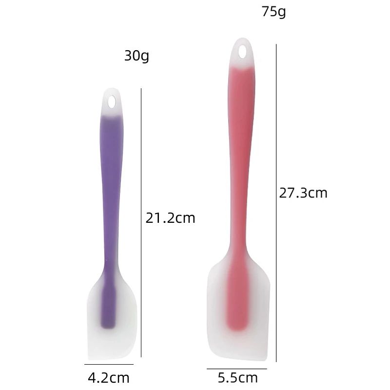 Espátula de Silicone Creme Manteiga Cozinha Cozimento Espátula Utensílios Resistentes ao Calor Raspador Decorador Ferramentas Translúcidas para Cozinha e Confeitaria