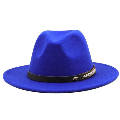 2025 Mulheres Homens Chapéu Panamá Fedora Aba Larga Proteção Solar Clássico Unissex Moda Chapéu Top para Festa Casamento Igreja