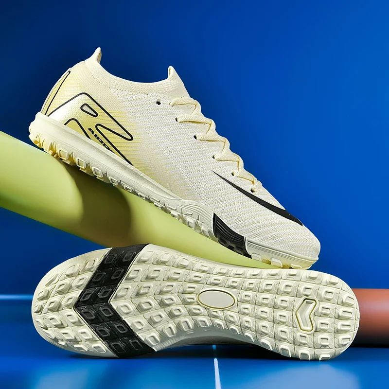 New Men Soccer Shoes Training Boys Outdoor Sport Football Boots Adult  Long Spikes Non Slip Cleats Breathable Match Comfortable