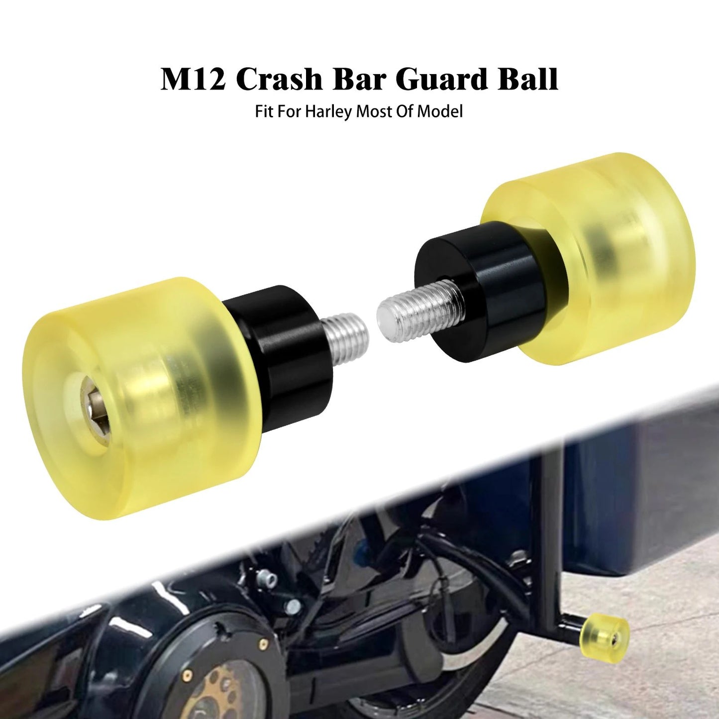 Protetor de motor contra queda M12 para motocicleta, protetor de barra de impacto, preto/azul, para Harley Touring FLHR Softail Dyna Sportster