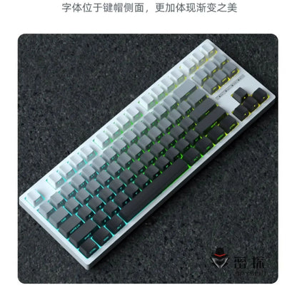 Keycaps Cherry de luz diurna originais novos 2025 PBT translúcidas com cor gradiente e gravação lateral personalizadas para teclados mecânicos MX