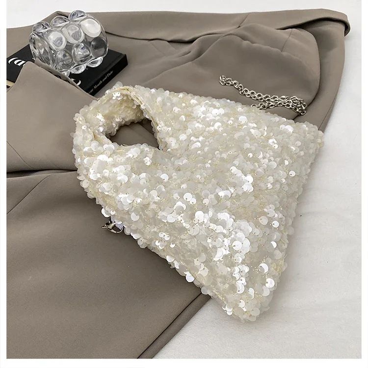 Exquisite Shining Sequins Square Women's Shoulder Bag Popularity Stylish Design Handbags High Quality Solid Sweet Crossbody Bags