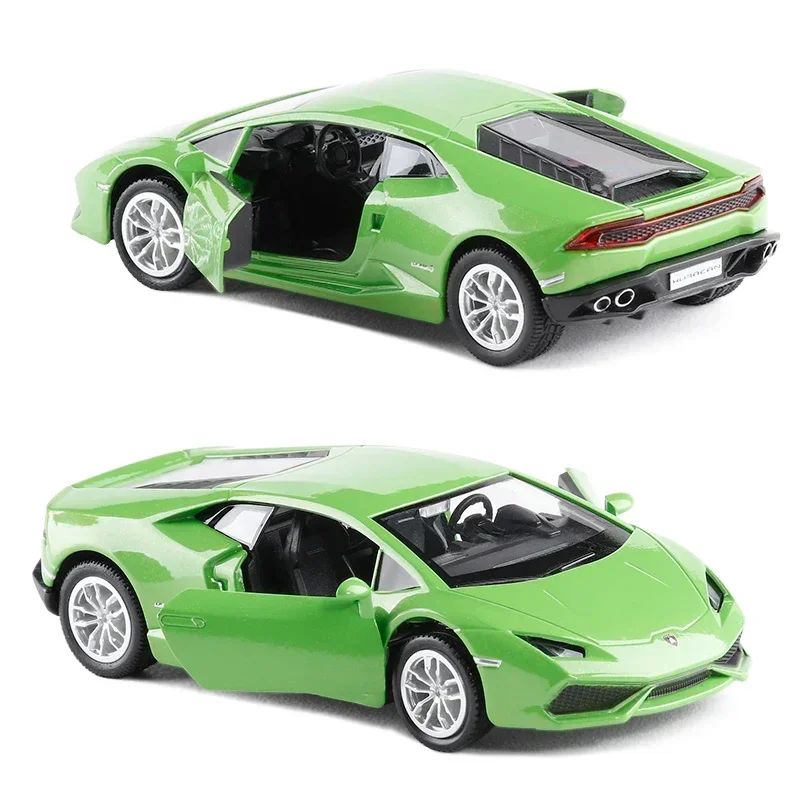 1:36 Lamborghini Huracan LP610-4 Super Sport Toy Car RMZ City Diecast Metal Miniature Model Pull Back Collection Gift For Boy