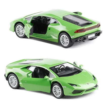 1:36 Lamborghini Huracan LP610-4 Super Sport Toy Car RMZ City Diecast Metal Miniature Model Pull Back Collection Gift For Boy
