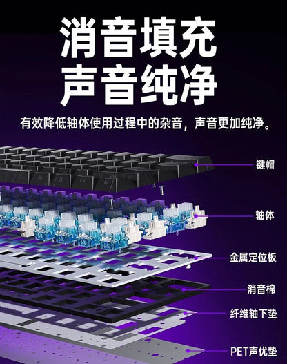 AULA Mini60 HE Magnetic Switch Teclado RGB Tri Mode Sem Fio Teclado Mecânico 8000Hz 0.01mmRT Teclado Gamer Presentes para Gamers