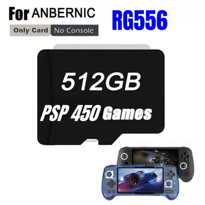 PARA ANBERNIC RG556 Console Portátil Cartão de Memória Cartão SD Cartão TF 61000 Jogos 128G 512G 256G PSP PS2 Micro SD Jogos PSP