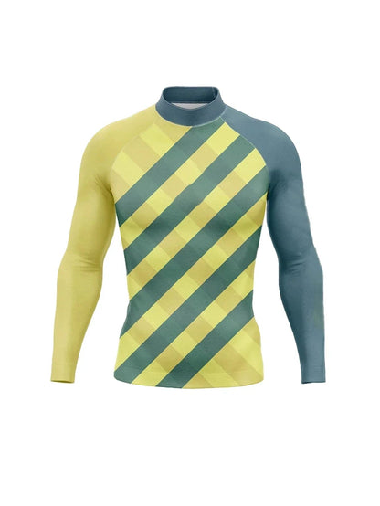 Long Sleeve Surfing Shirt Rashguard UV Sun Protection Basic Surfing Suit Swimwear UPF 50+ Diving Gym Clothes for Men