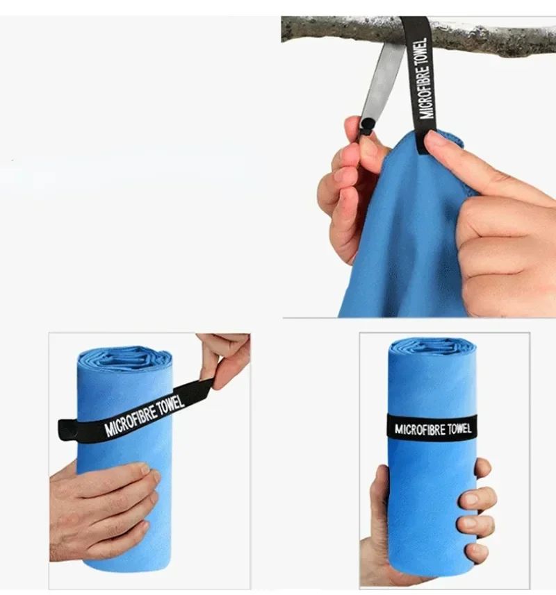 Quick-Drying Sports Towel 40x80CM Blue Grey Green Gym Fitness Camping Running Beach Washcloth Towels With Storage Bag