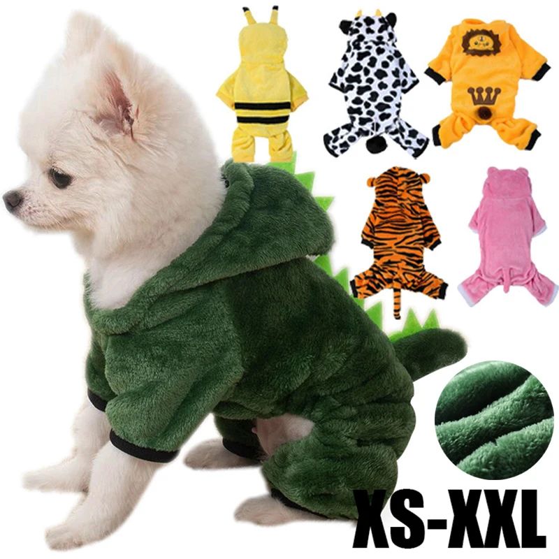 Roupas de Inverno para Cachorros, Casaco Quentinho de Lã para Cães, Moletom com Capuz para Animais de Estimação, Roupa para Cães Pequenos, Chihuahua, Filhotes, Gatos, Jaqueta, Macacão, Fantasia