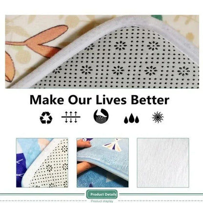 CD Cartoon Round Flannel Carpet Personalized Rugs Mat Living Room Sofa Blanket Sports Room Decoration Bed Round Rug