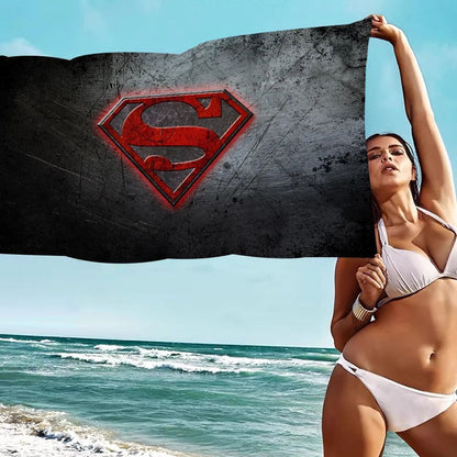 Science Fiction Film S-Superman Microfiber Beach Towel Absorbent Quick Dry Soft Yoga Swimming Resort Mountain Climbing Towel