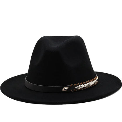 2025 Mulheres Homens Chapéu Panamá Fedora Aba Larga Proteção Solar Clássico Unissex Moda Chapéu Top para Festa Casamento Igreja