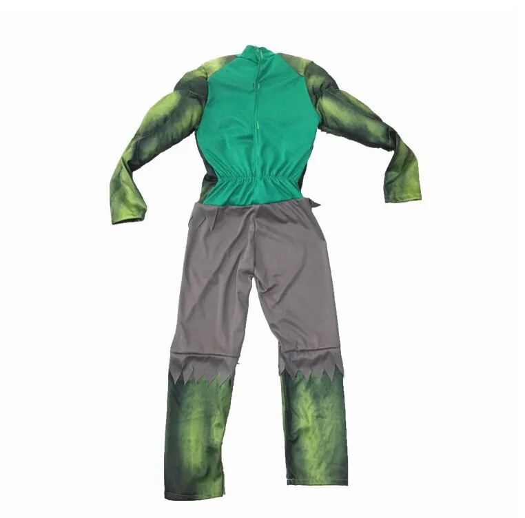 Kids Green Superheroes Anime Hulk Cosplay Muscle Costumes Boys Birthday Halloween Carnival Party Hulk Dress Up Jumpsuit