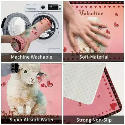 Christmas Kitchen Mat Holiday Elf and Truck Winter Snowflake Mat Holiday Party Decor Carpet Living Room Bedroom Room Kitchen