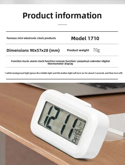 Bedside Table Alarm Clock Date Temperature Function Children's Bedroom Clock Home Offices Desktop Clock Desk Decor Digital Child