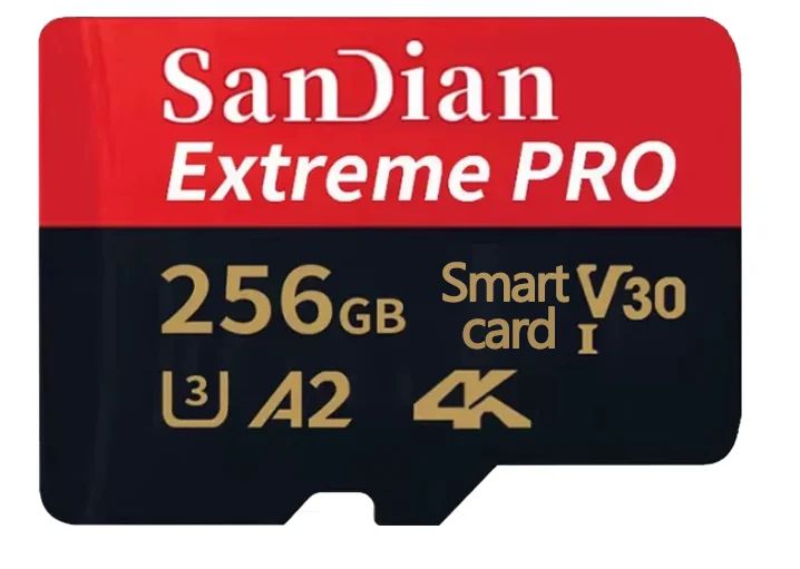 Cartão de memória original Micro TF/SD 256GB 512GB Cartões de memória 1TB Cartão de memória SD Flash de alta velocidade V30 para telefone/laptop/desktop