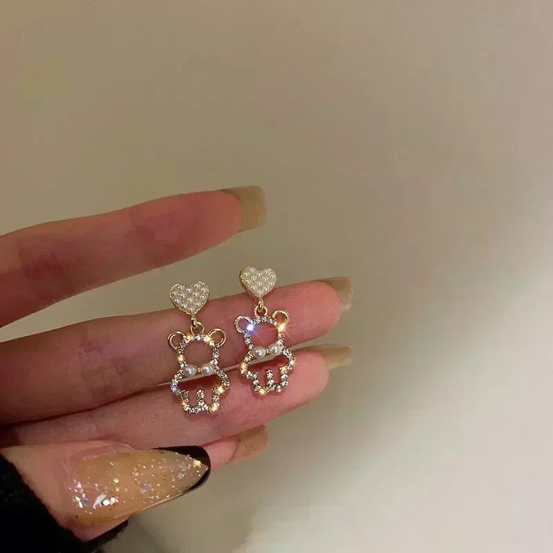 Brincos Femininos Coreanos Retrô Esmaltados em Formato de Flor Vermelha para Mulheres, Brincos Delicados, Presente de Joia de Noivado para Casal de Luxo