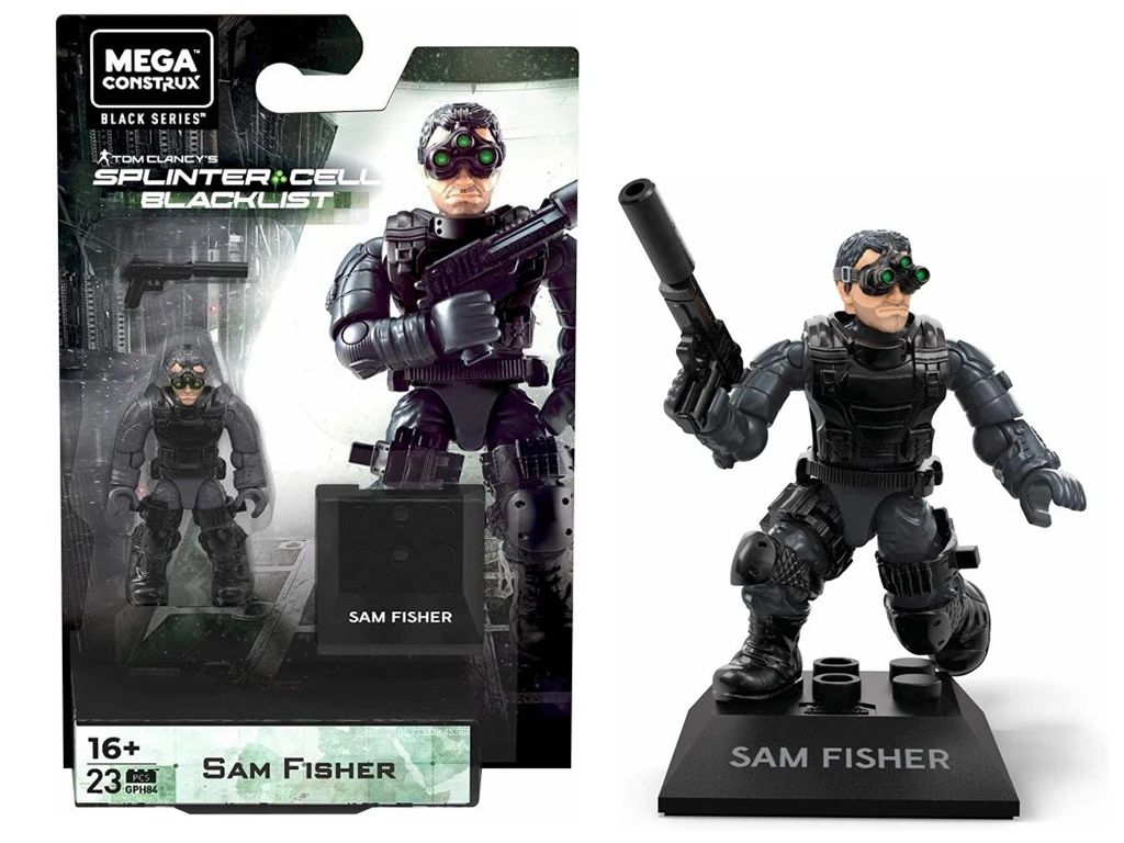 5 Modelos Mega Bloks Construx Borderlands Psycho Predator Sam Fisher Michelangelo Bulk Anime Figura de Ação Brinquedo Montado