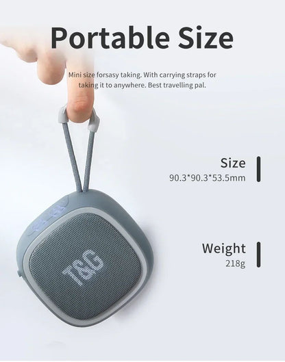 Caixa de som Bluetooth T&G TG659 Mini Sem Fio Potente à Prova D'água TWS Bluetooth 5.3 com Alto-falante HIFI e Suporte para Cartão TF e Rádio