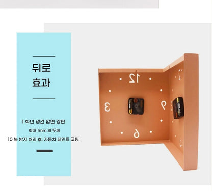 Creative Light Sensor Corner Wall Clock Square Simple Double Sided Wall Clock with Arabic Numeral Scale Analog Silent Wall Clock