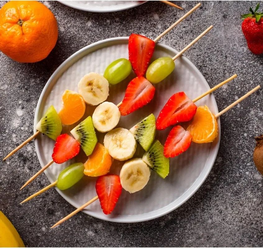 90/450pcs Bamboo Stick Food Grade Bamboo Skewer Sticks Disposable Natural Wood Long Stick Barbecue Fruit BBQ Tools 15/20/25/30cm