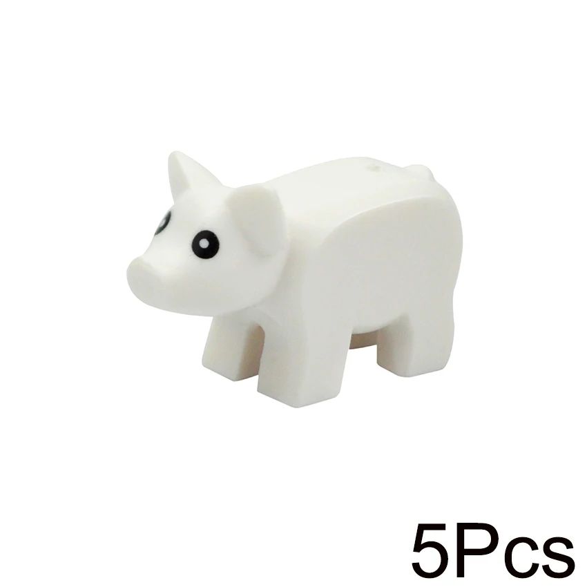 City Animal Building Blocks Duck Swan Pig Cat Figures Bird Dog Zoo Farm Accessories Small Particles Bricks Set Kid Toys Gifts