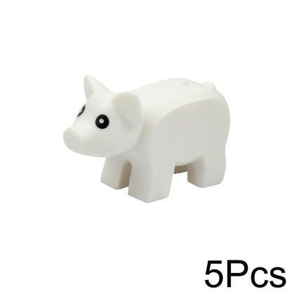 City Animal Building Blocks Duck Swan Pig Cat Figures Bird Dog Zoo Farm Accessories Small Particles Bricks Set Kid Toys Gifts
