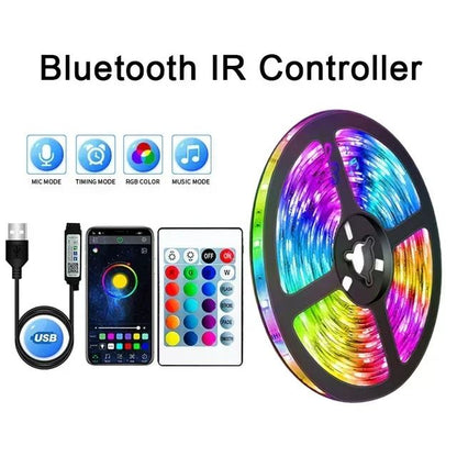 RGB Led Strip Lights 1m-30m Music Sync APP Control Led Lights Flexible Ribbon Luces Led Tape for Room Party Decor TV Backlight