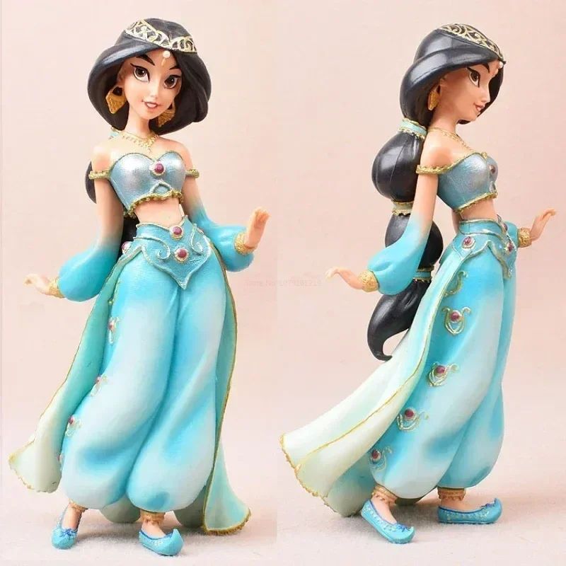 2025 20cm Disney Personagem Frozen Elsa Anna Branca de Neve Rapunzel Boneco de Resina Anime Decoração Modelo Coleção Menina Brinquedos Presente Infantil