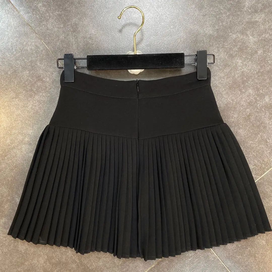 2024 Spring Summer New Arrivals High Waist Short Mini Pleated Skirt Streetwear Women Slim Fashion Korea Kawaii A Line Skirt