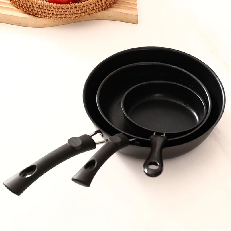 Mini Frigideiras para Omelete Panela para Fritar Ovo Frigideira para Bife Panela Antiaderente Panela de Ferro Fundido para Fritar Omelete e Panqueca 12/16/18cm