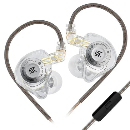 Fone de ouvido dinâmico KZ EDX PRO X HIFI Bass Earbud Esporte Música Cancelamento de Ruído Headsets Cabo 2 pinos KZ ZSTX ZSN PRO X EDC EDA ZVX
