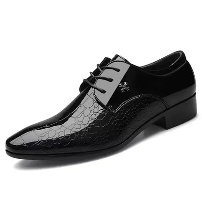 Pointed Toe Dress Plus Size Shoes Newest Italian Oxford Shoes for Men Classic Derbies Luxury Patent Leather Wedding Shoes